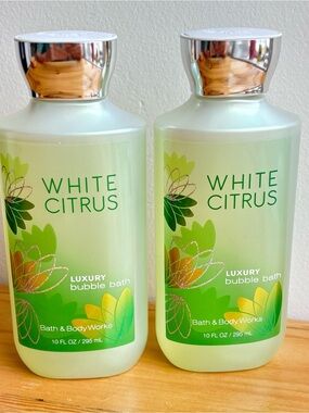 Bath & Body Works White Citrus Bubble Bath 10 oz. *Set of 2* NEW Discontinued